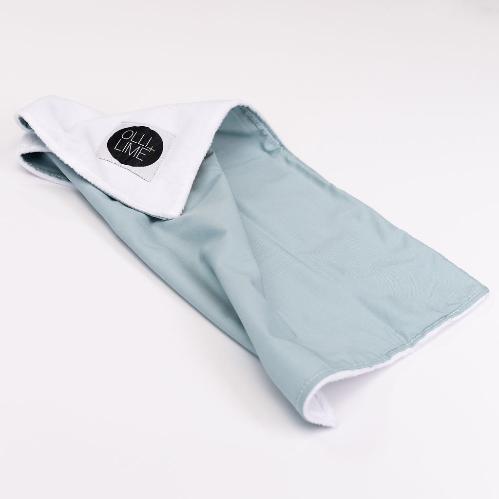 By the Sea - Lovey Cuddle - Foggy Blue - Solids - Olli+Lime